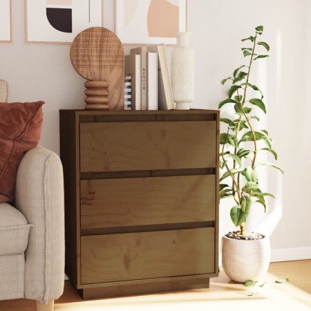 Honey brown solid pine wood sideboard 60x34x75 cm by vidaXL, Sideboards - Ref: Foro24-813363, Price: 60,26 €, Discount: %