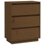 Honey brown solid pine wood sideboard 60x34x75 cm by vidaXL, Sideboards - Ref: Foro24-813363, Price: 60,26 €, Discount: %