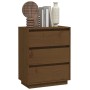 Honey brown solid pine wood sideboard 60x34x75 cm by vidaXL, Sideboards - Ref: Foro24-813363, Price: 60,26 €, Discount: %