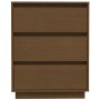 Honey brown solid pine wood sideboard 60x34x75 cm by vidaXL, Sideboards - Ref: Foro24-813363, Price: 60,26 €, Discount: %