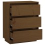 Aparador de madera maciza de pino marrón miel 60x34x75 cm de vidaXL, Aparadores - Ref: Foro24-813363, Precio: 60,20 €, Descue...