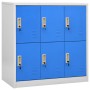 Locker cabinets 2 units light gray and blue steel 90x45x92.5 cm by vidaXL, Lockers and storage cabinets - Ref: Foro24-3095232...