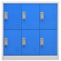 Locker cabinets 2 units light gray and blue steel 90x45x92.5 cm by vidaXL, Lockers and storage cabinets - Ref: Foro24-3095232...