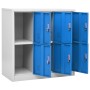 Locker cabinets 2 units light gray and blue steel 90x45x92.5 cm by vidaXL, Lockers and storage cabinets - Ref: Foro24-3095232...