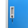 Lockers, 5 units, light gray and blue steel, 90x45x92.5 cm by vidaXL, Lockers and storage cabinets - Ref: Foro24-3095228, Pri...