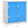 Lockers, 5 units, light gray and blue steel, 90x45x92.5 cm by vidaXL, Lockers and storage cabinets - Ref: Foro24-3095228, Pri...