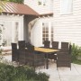 9-piece garden dining set and black synthetic rattan cushions by vidaXL, Garden sets - Ref: Foro24-3094838, Price: 607,06 €, ...