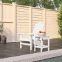 Silla de jardín Adirondack con mesa HDPE blanco de vidaXL, Sillas de jardín - Ref: Foro24-3095700, Precio: 148,41 €, Descuent...