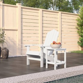 Silla de jardín Adirondack con mesa HDPE blanco de vidaXL, Sillas de jardín - Ref: Foro24-3095700, Precio: 142,99 €, Descuent...