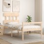 Bed for seniors with solid wood headboard 100x200cm by vidaXL, Beds and slatted bases - Ref: Foro24-3195406, Price: 131,44 €,...