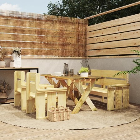 Garden dining set 4 pieces impregnated pine wood by vidaXL, Garden sets - Ref: Foro24-3096627, Price: 363,99 €, Discount: %