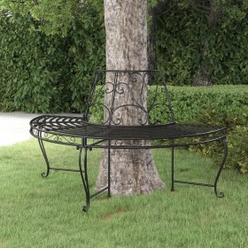 Semicircular black steel garden bench 160 cm by vidaXL, garden benches - Ref: Foro24-318824, Price: 185,99 €, Discount: %