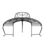 Banco de jardín semicircular de acero negro 160 cm de vidaXL, Bancos de jardín - Ref: Foro24-318824, Precio: 185,99 €, Descue...