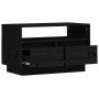 Mueble de TV de madera maciza de pino negro 60x35x37 cm de vidaXL, Muebles TV - Ref: Foro24-813429, Precio: 62,02 €, Descuent...