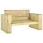 Banco de jardín de madera de pino impregnada 139 cm de vidaXL, Bancos de jardín - Ref: Foro24-318427, Precio: 191,68 €, Descu...