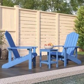 Adirondack garden chairs with aquamarine blue HDPE table by vidaXL, Garden chairs - Ref: Foro24-3095707, Price: 320,99 €, Dis...