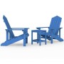 Adirondack garden chairs with aquamarine blue HDPE table by vidaXL, Garden chairs - Ref: Foro24-3095707, Price: 340,36 €, Dis...