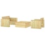 Gartenmöbel-Set 3-teilig aus imprägniertem massivem Kiefernholz von vidaXL, Gartensets - Ref: Foro24-3096638, Preis: 462,21 €...