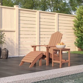 Adirondack Garden Chair with Footrest and Brown HDPE Table by vidaXL, Garden chairs - Ref: Foro24-3095710, Price: 189,07 €, D...