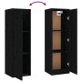 Solid black pine wood wall cabinet 30x30x100 cm by vidaXL, Shelves and shelves - Ref: Foro24-813513, Price: 62,77 €, Discount: %