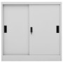 Sliding door wardrobe with light gray steel planter by vidaXL, Lockers and storage cabinets - Ref: Foro24-3095264, Price: 246...