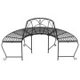 Banco de jardín semicircular de acero negro 159 cm de vidaXL, Bancos de jardín - Ref: Foro24-318825, Precio: 168,66 €, Descue...