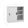 Sliding door wardrobe with light gray steel planter by vidaXL, Lockers and storage cabinets - Ref: Foro24-3095264, Price: 246...