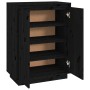 Solid black pine wood shoe cabinet 60x35x80 cm by vidaXL, Shoe racks and shoe organizers - Ref: Foro24-813534, Price: 104,99 ...