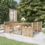 Gartenmöbel-Set 3-teilig aus imprägniertem massivem Kiefernholz von vidaXL, Gartensets - Ref: Foro24-3096618, Preis: 356,43 €...