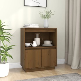 Honey brown solid pine wood sideboard 60x34x75 cm by vidaXL, Sideboards - Ref: Foro24-813523, Price: 67,99 €, Discount: %