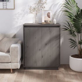 Solid gray pine wood sideboard 60x34x75 cm by vidaXL, Sideboards - Ref: Foro24-813347, Price: 65,99 €, Discount: %