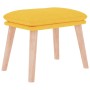 Reposapiés de tela amarillo mostaza 45x29,5x35 cm de vidaXL, Otomanas - Ref: Foro24-341431, Precio: 43,38 €, Descuento: %