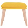 Reposapiés de tela amarillo mostaza 45x29,5x35 cm de vidaXL, Otomanas - Ref: Foro24-341431, Precio: 43,38 €, Descuento: %