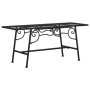 Black steel garden bench 110 cm by vidaXL, garden benches - Ref: Foro24-318827, Price: 92,24 €, Discount: %