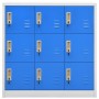 Locker cabinets 5 units light gray and blue steel 90x45x92.5 cm by vidaXL, Lockers and storage cabinets - Ref: Foro24-3095244...