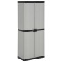 Garden cabinet with 3 shelves in gray and black 68x40x168 cm by vidaXL, Lockers and storage cabinets - Ref: Foro24-340983, Pr...