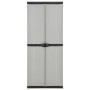 Garden cabinet with 3 shelves in gray and black 68x40x168 cm by vidaXL, Lockers and storage cabinets - Ref: Foro24-340983, Pr...