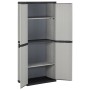 Garden cabinet with 3 shelves in gray and black 68x40x168 cm by vidaXL, Lockers and storage cabinets - Ref: Foro24-340983, Pr...