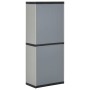 Garden cabinet with 3 shelves in gray and black 68x40x168 cm by vidaXL, Lockers and storage cabinets - Ref: Foro24-340983, Pr...