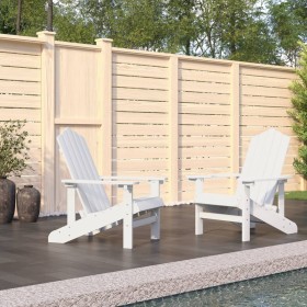 Sillas de jardín Adirondack 2 unidades HDPE blanco de vidaXL, Sillas de jardín - Ref: Foro24-3095692, Precio: 206,16 €, Descu...