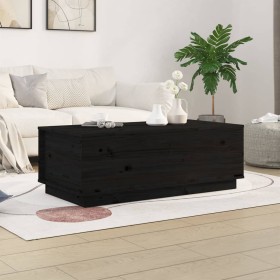 Mesa de centro de madera maciza de pino negro 100x50x35 cm de vidaXL, Mesas de centro - Ref: Foro24-813424, Precio: 112,99 €,...