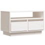 Solid white pine wood TV cabinet 60x35x37 cm by vidaXL, TV Furniture - Ref: Foro24-813426, Price: 57,49 €, Discount: %