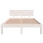 Solid white pine wood bed frame 120x200 cm by vidaXL, Beds and slatted bases - Ref: Foro24-833114, Price: 185,26 €, Discount: %