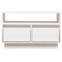 Massiver TV-Schrank aus weißem Kiefernholz, 60 x 35 x 37 cm von vidaXL, TV-Möbel - Ref: Foro24-813426, Preis: 53,99 €, Rabatt: %