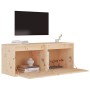 Wall cabinets 2 pcs solid pine wood 45x30x35 cm by vidaXL, Shelves and shelves - Ref: Foro24-813436, Price: 63,83 €, Discount: %