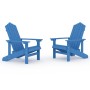 Sillas de jardín Adirondack 2 unidades HDPE azul aqua de vidaXL, Sillas de jardín - Ref: Foro24-3095695, Precio: 288,95 €, De...