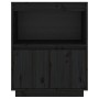 Sideboard aus massivem Kiefernholz schwarz 60x34x75 cm von vidaXL, Sideboards - Ref: Foro24-813524, Preis: 65,80 €, Rabatt: %