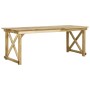 Mesa de jardín de madera de pino impregnada 200x79x75 cm de vidaXL, Mesas de jardín - Ref: Foro24-318415, Precio: 267,99 €, D...