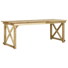 Mesa de jardín de madera de pino impregnada 200x79x75 cm de vidaXL, Mesas de jardín - Ref: Foro24-318415, Precio: 267,99 €, D...