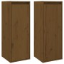 Armario de pared 2 uds madera de pino marrón miel 30x30x80 cm de vidaXL, Estantes y estanterías - Ref: Foro24-813502, Precio:...